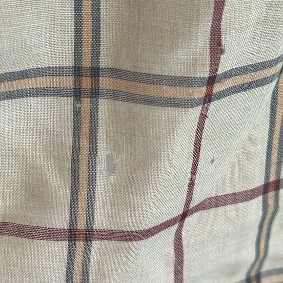 Vtg  60s/70s Towncraft Tan Plaid Polyester/Cotton Button Down Long Sleeve Shirt - Picture 7 of 8